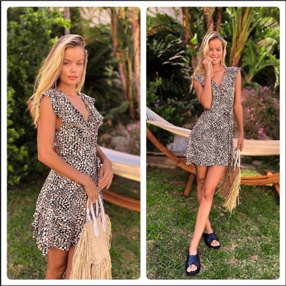 Free People French Quarter Wrap Mini Dress